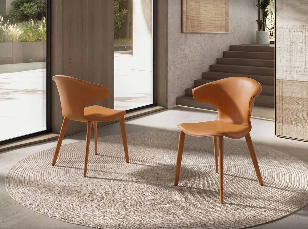 Angel Cerda Orange Regenerated Leather Chair 6