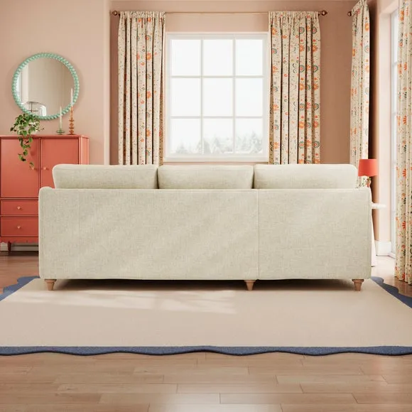 Hattie Slub Faux Linen Corner Chaise 3