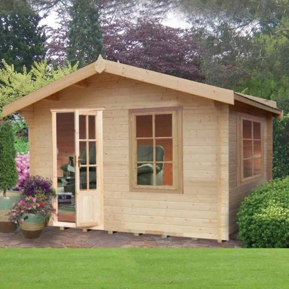 Shires Bucknells 28 mm Log Cabin 10 x 8 Feet in Light Tan