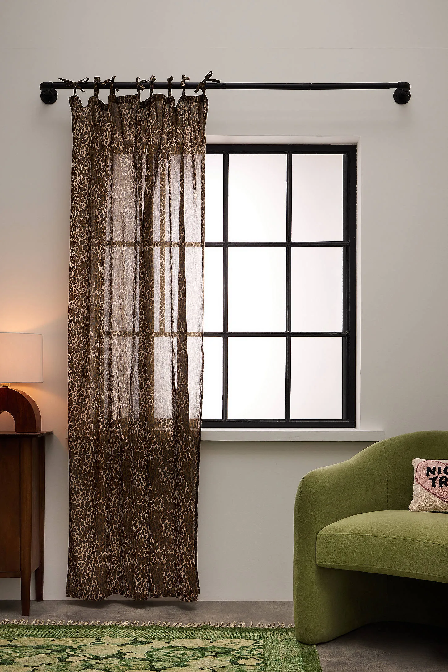 Leopard Print Curtain - Neutral