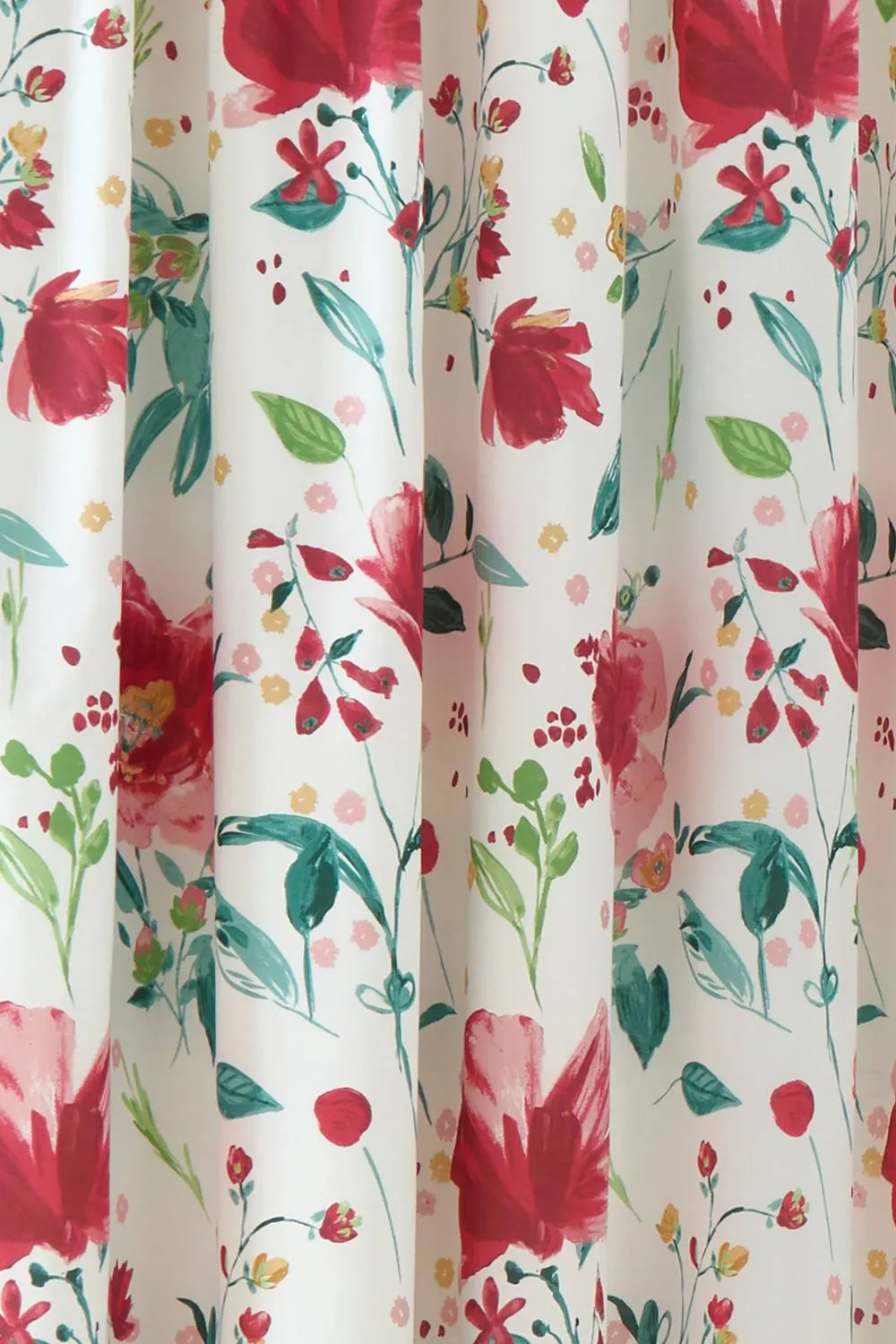 Dreams & Drapes 'Abstract Poppy' Lined Pair of Pencil Pleat Curtains 3