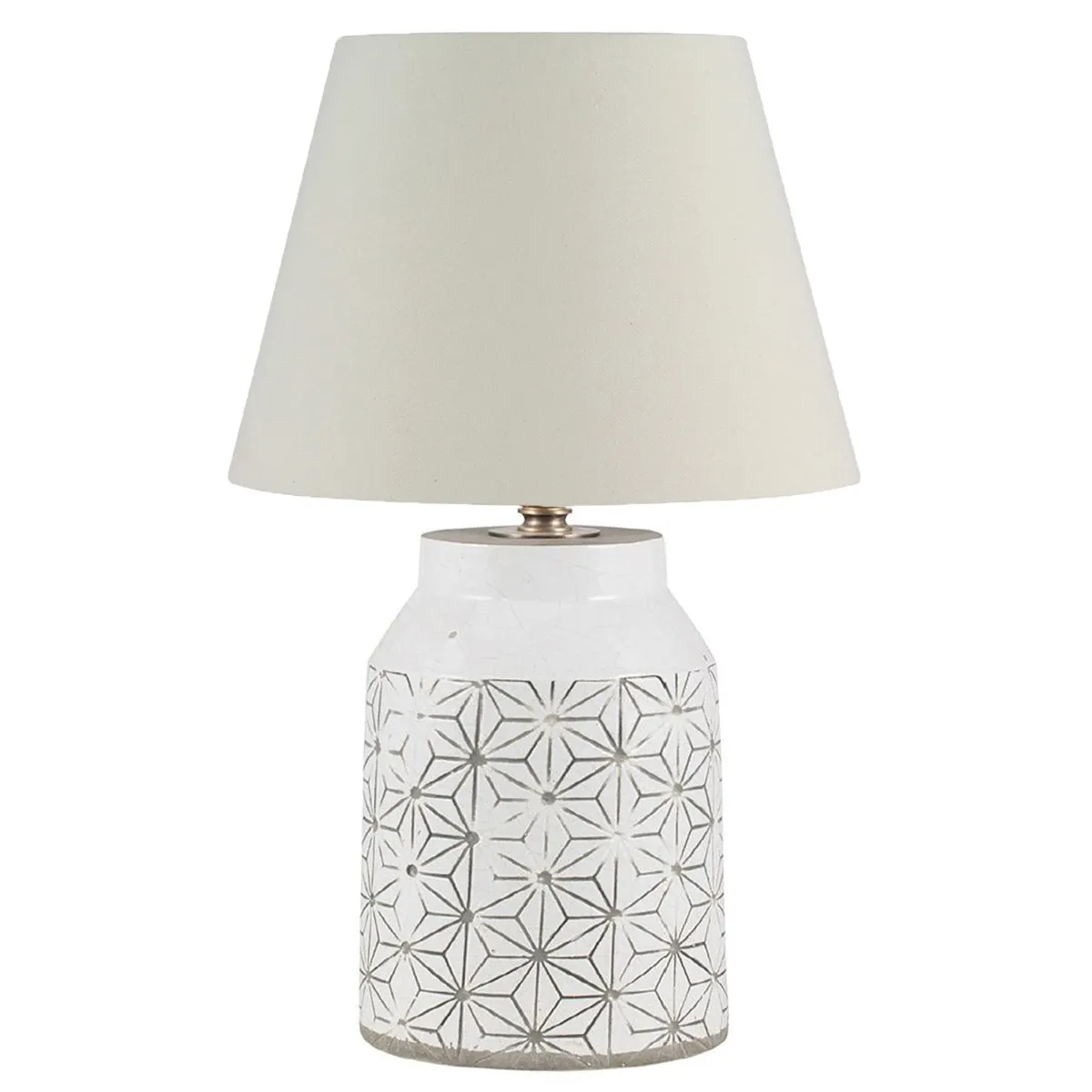 Ceramic Star Table Lamp White