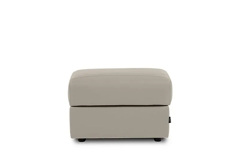 Nicole Rectangular Leather Storage Footstool