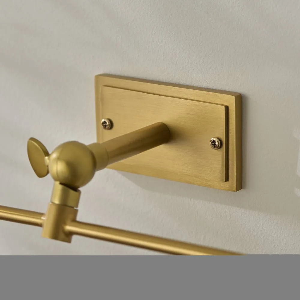 Netlighting Nantes Rechargeable Picture Light Warm Brass Frosted Pc in Gold 5