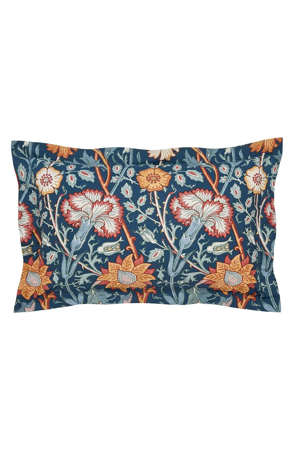 Morris & Co 'Pink & Rose Teal' Duvet Cover Set in Teal 3
