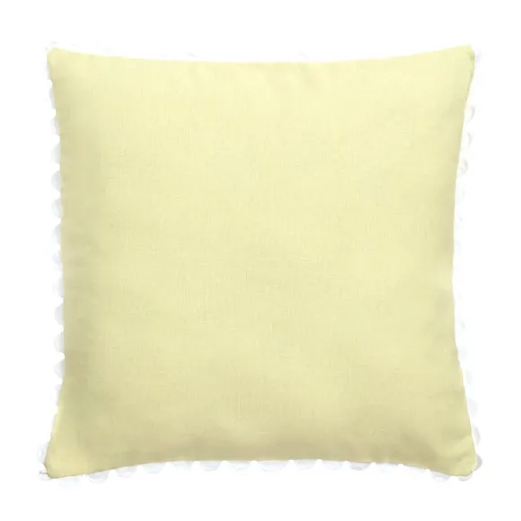 Ric Rac Trim Cotton Square Cushion Cover 3