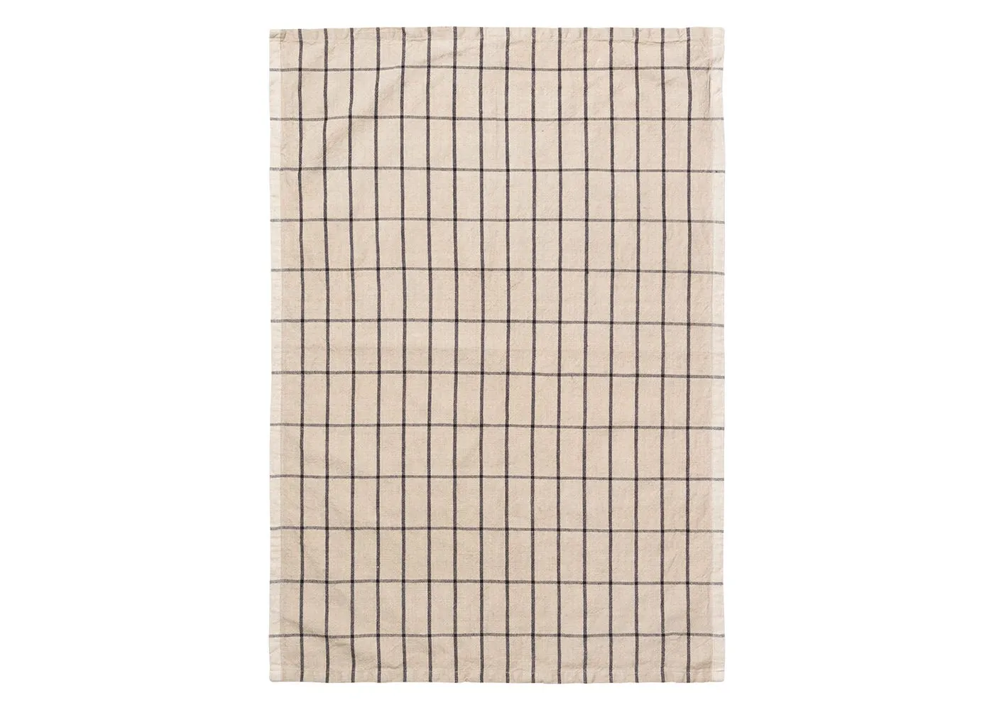 ferm LIVING Hale Tea Towel in Sand and Black