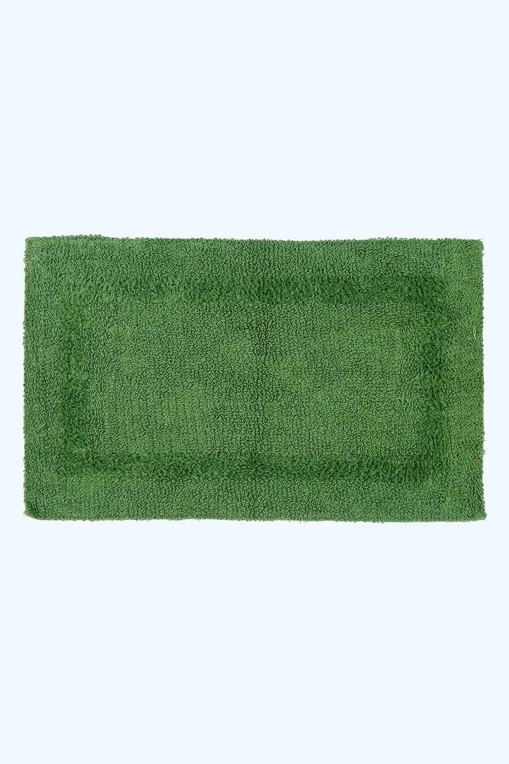 Homescapes Luxury Bath Mat Reversible 100% Cotton 1600GSM, 50 x 80cm, Extra Soft in Light Green