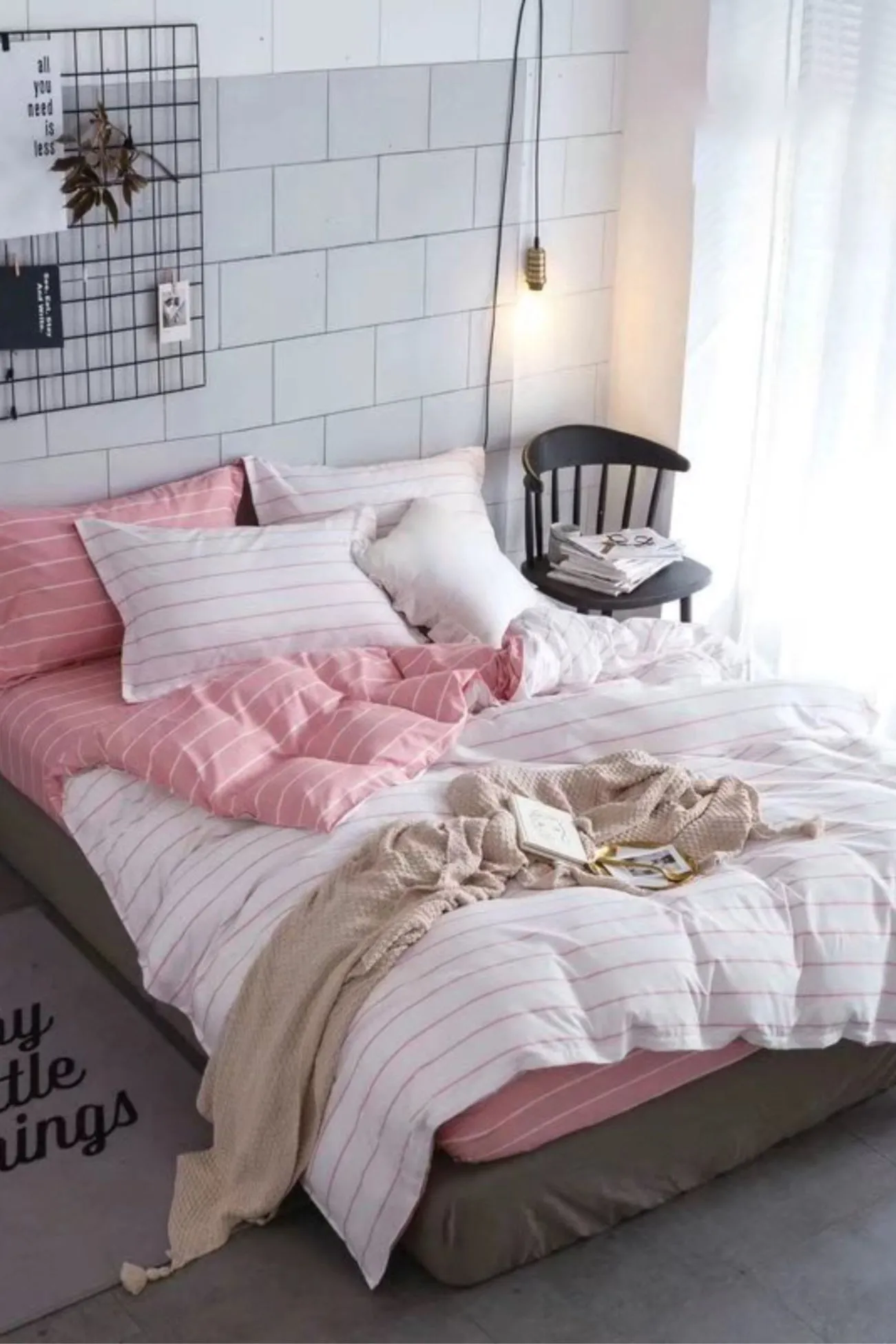 Ezysleep Pink Stripe Printed Duvet Set 2
