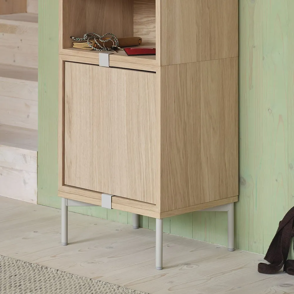 Muuto Stacked Storage System Module with Door Medium Brown Green 4