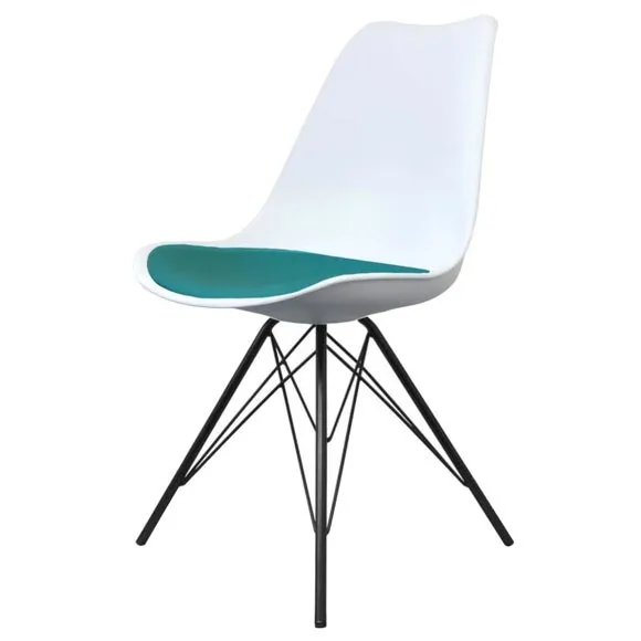 Fusion Living Soho White Plastic Dining Chair 2