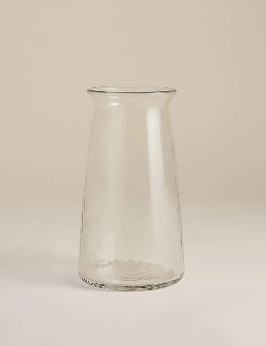 M&S Medium Tall Flared Glass Vase Clear