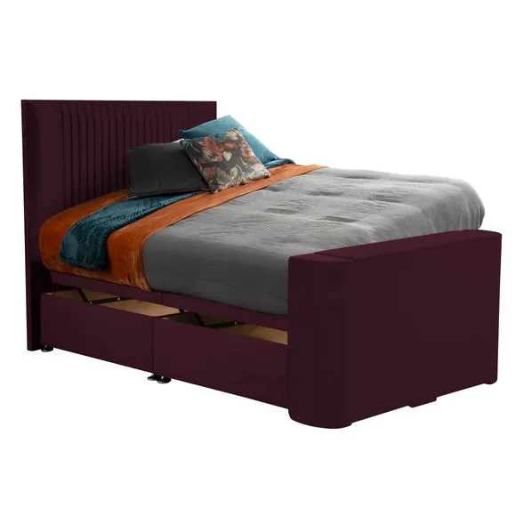 Sweet Dreams Opulence Vertical Pleated Side Lift Ottoman TV Bed 3