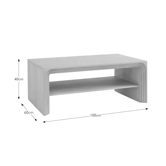 Romy Coffee Table, Whitewash Mango Wood 5
