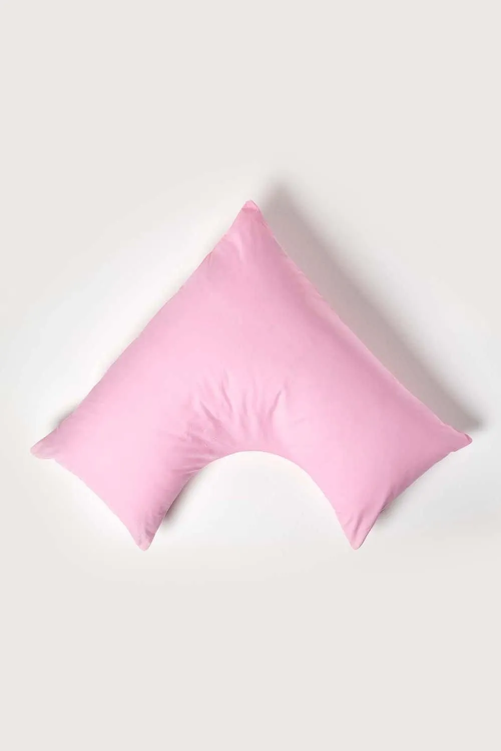 Homescapes Egyptian Cotton V Shaped Pillowcase 200 TC in Pink 1