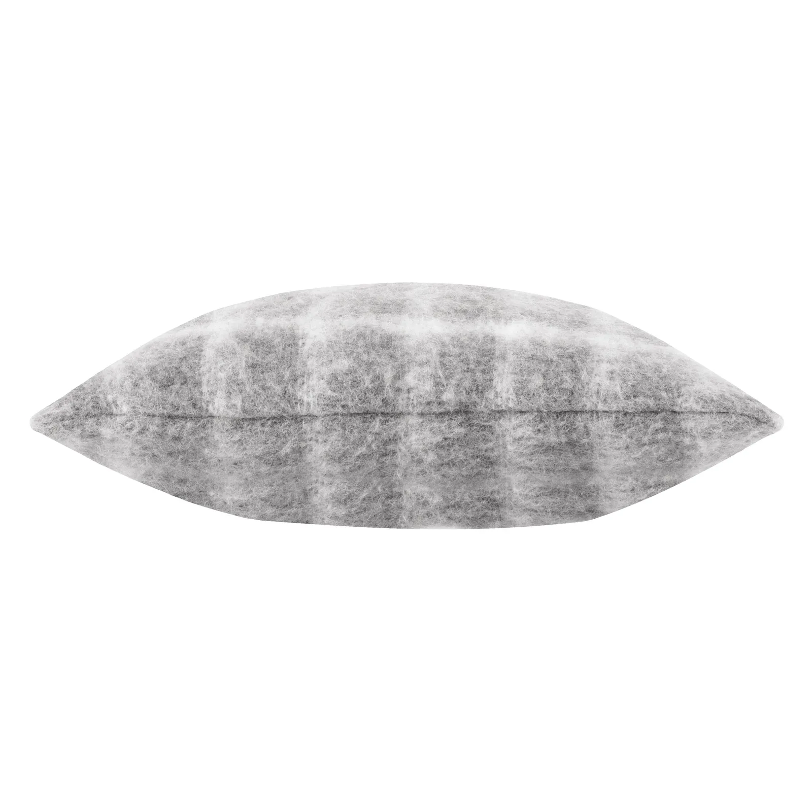 Yard Yarrow Check Faux-Mohair Cushion in Light Grey 3