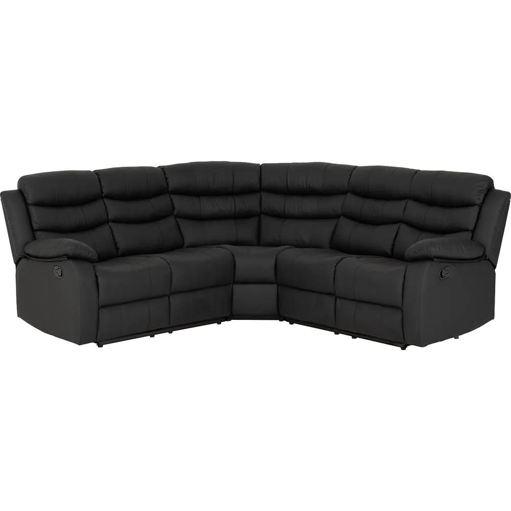 Seconique Roma Corner Recliner Sofa in Black 5