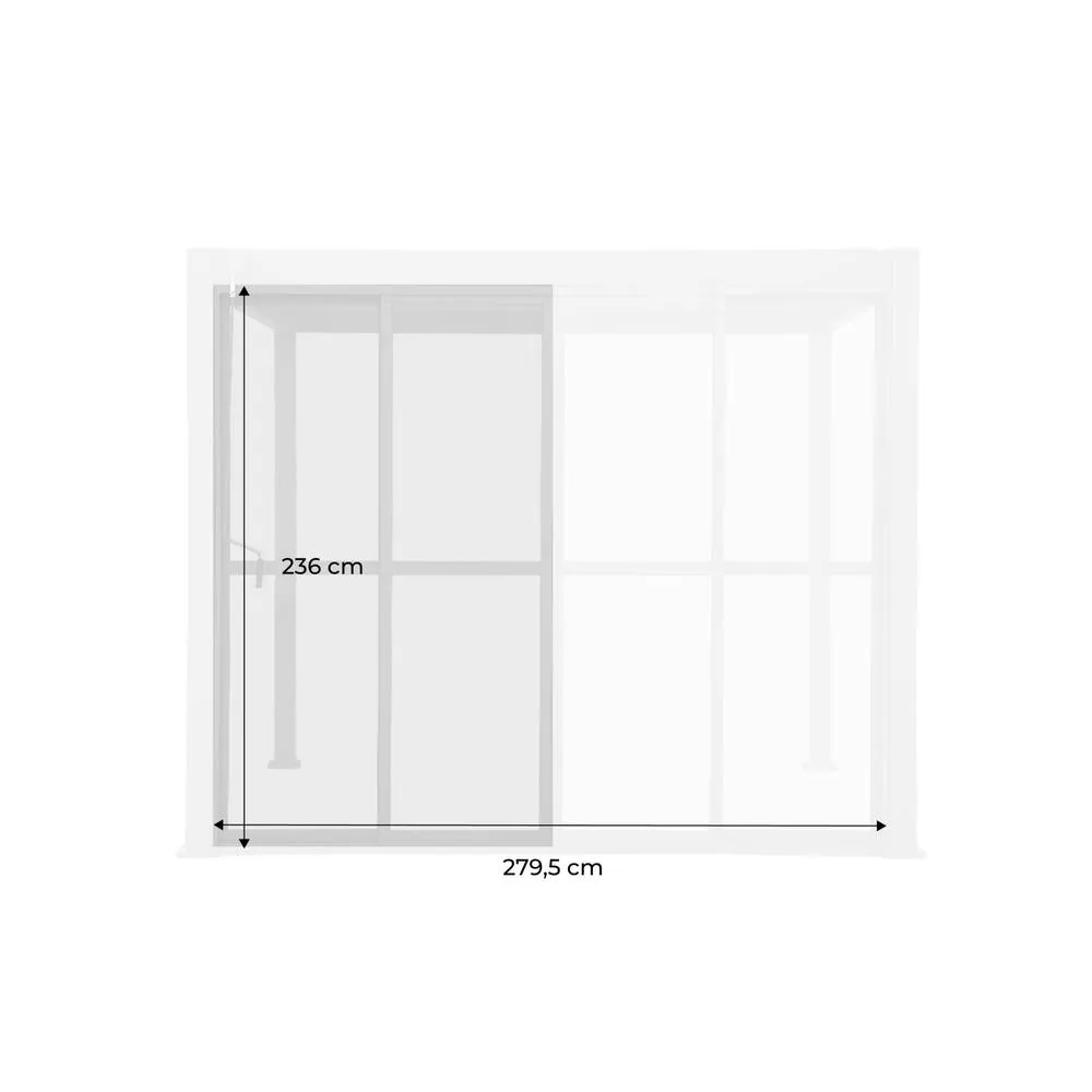 sweeek Sliding door aluminium 3m for Triomphe pergola in Dark Grey 5
