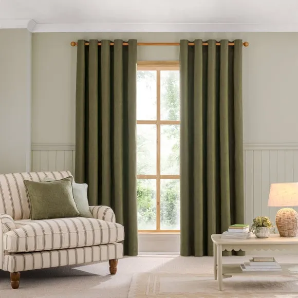 Luna Brushed Eyelet Curtains (Blackout Available) 2