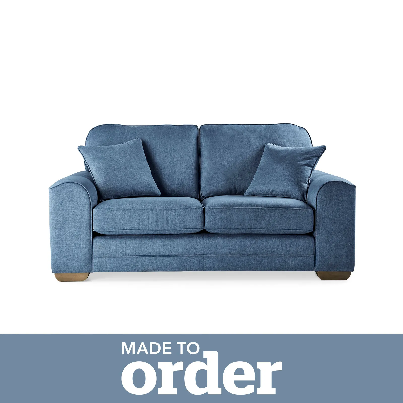 Morello 2 Seater Sofa Brushed Plain Fabric Brushed Plain Cobalt