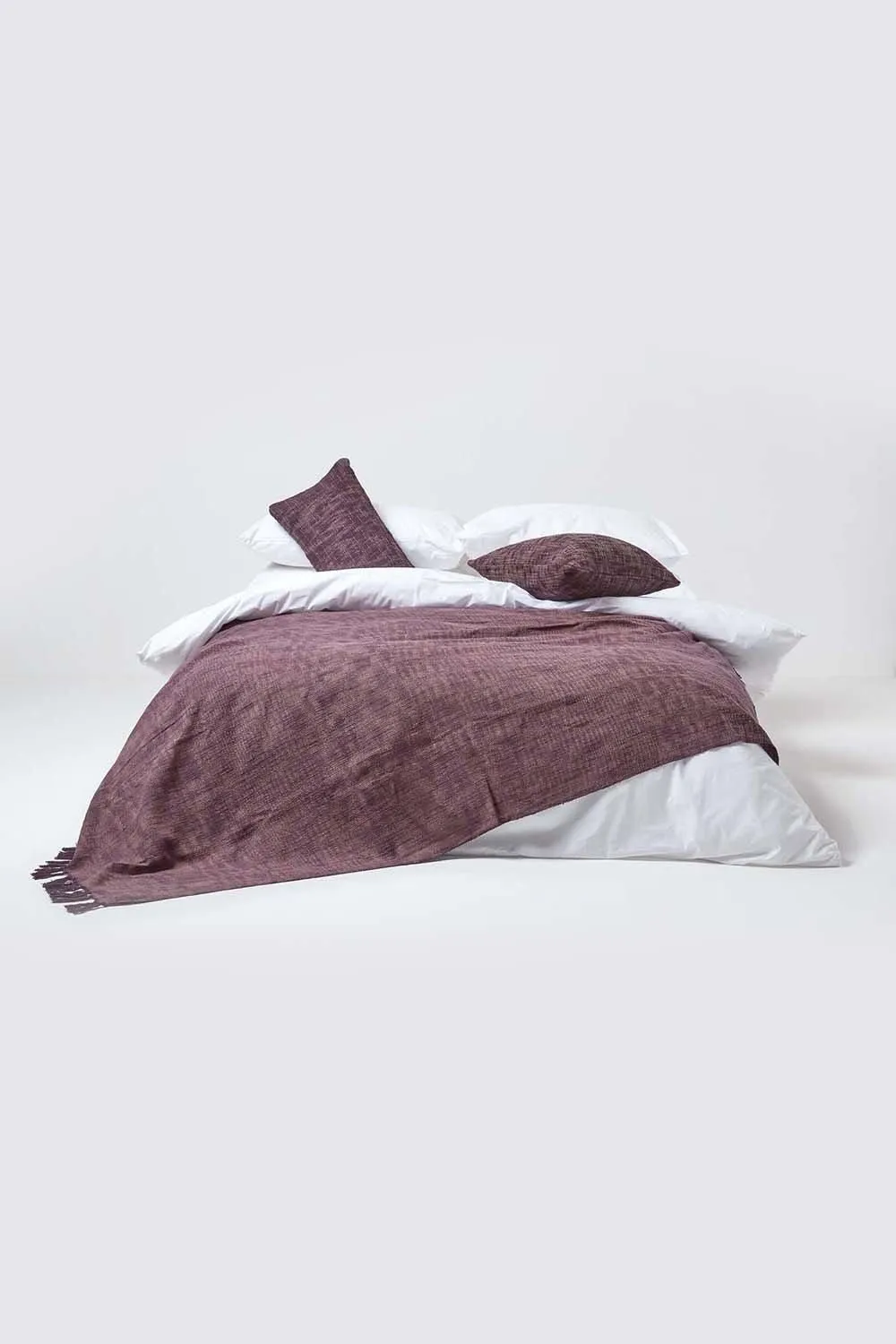 Homescapes Nirvana Cotton Cushion Cover in Mauve 4