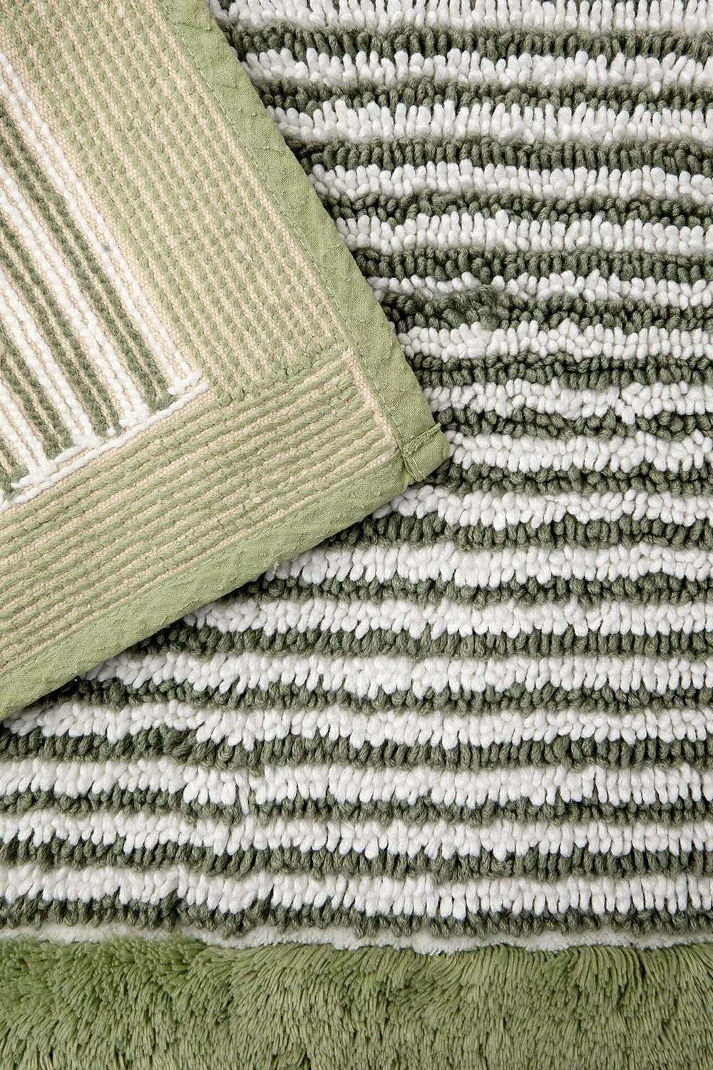 CHRISTY 'Portobello Stripe' Coastal Inspired Bath Rugs in Green 3