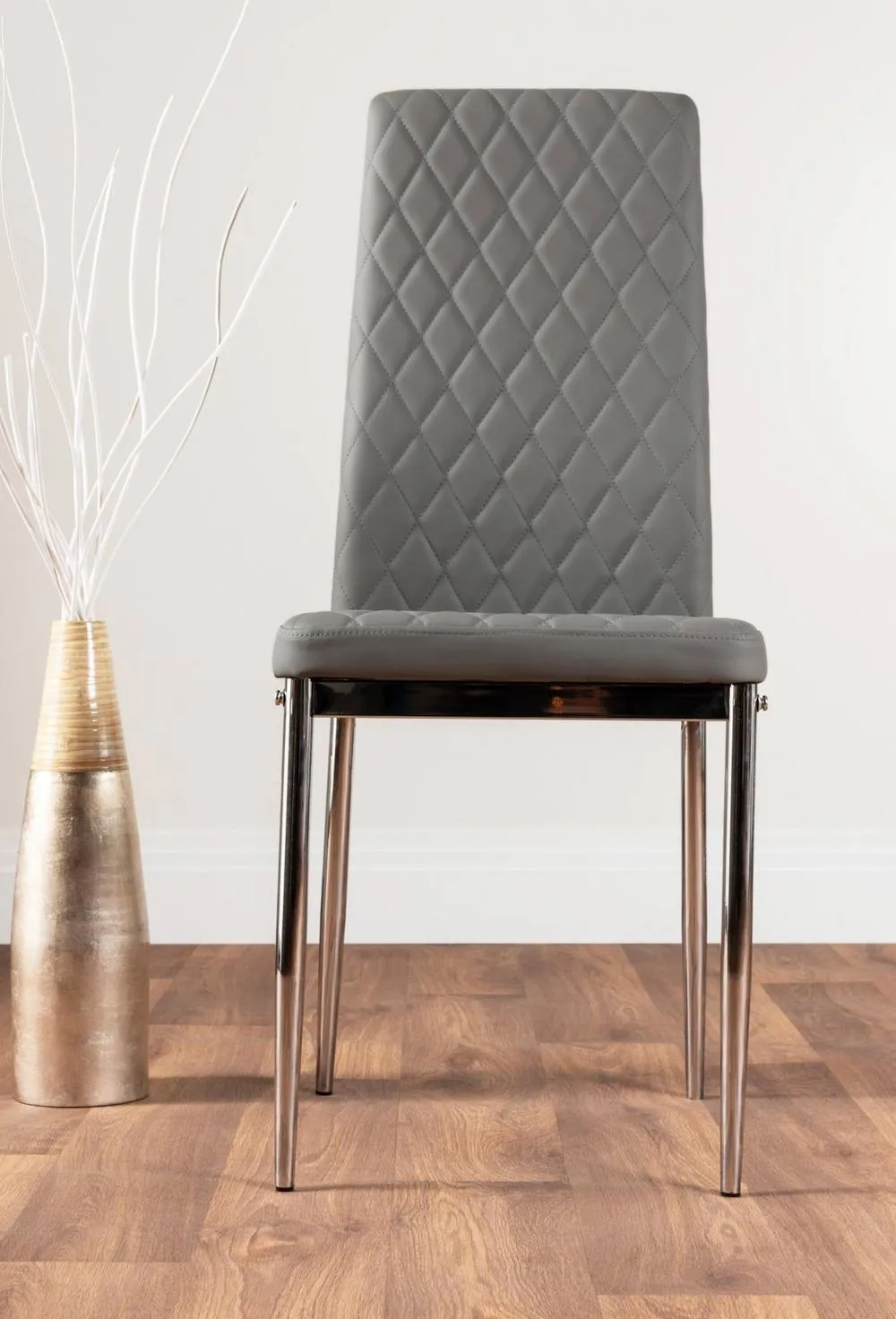 FurnitureboxUK Giovani Grey White Modern High Gloss & Glass Dining Table & 4 Milan Chairs Set 6