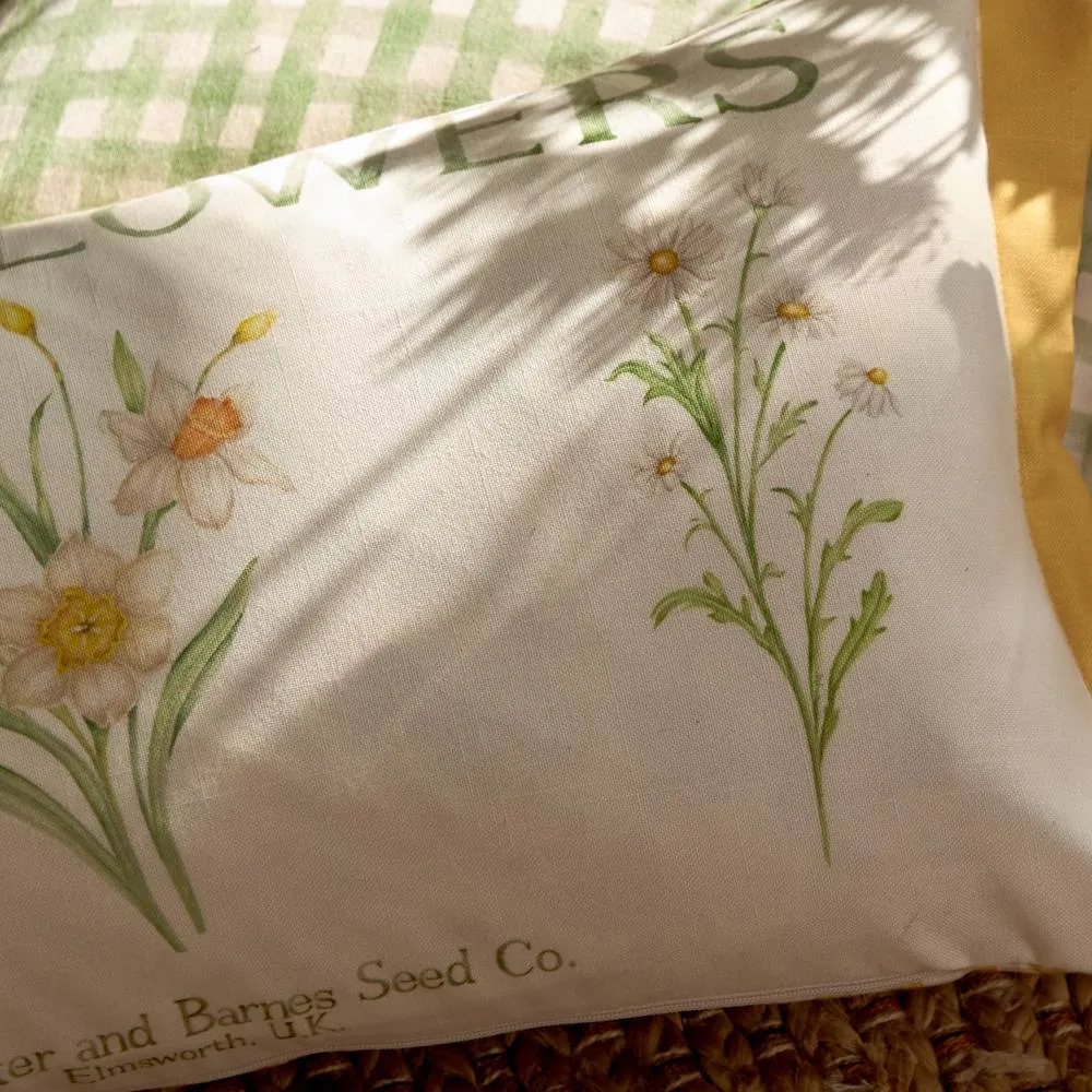 Voyage Maison Wildflowers Printed Outdoor Cushion in Yellow 5