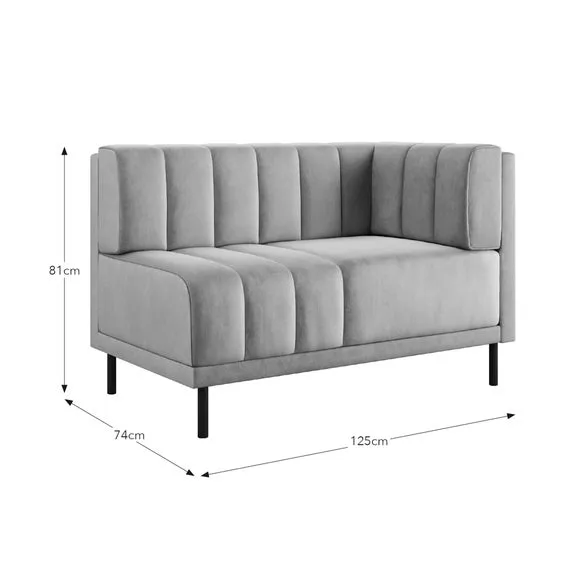 Amali Corner Dining Bench, Vintage Velvet 6