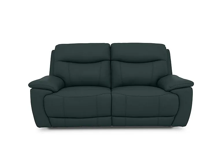 Sloane Leather 3 Seater Power Recliner Sofa with Power Headrests - Peacock