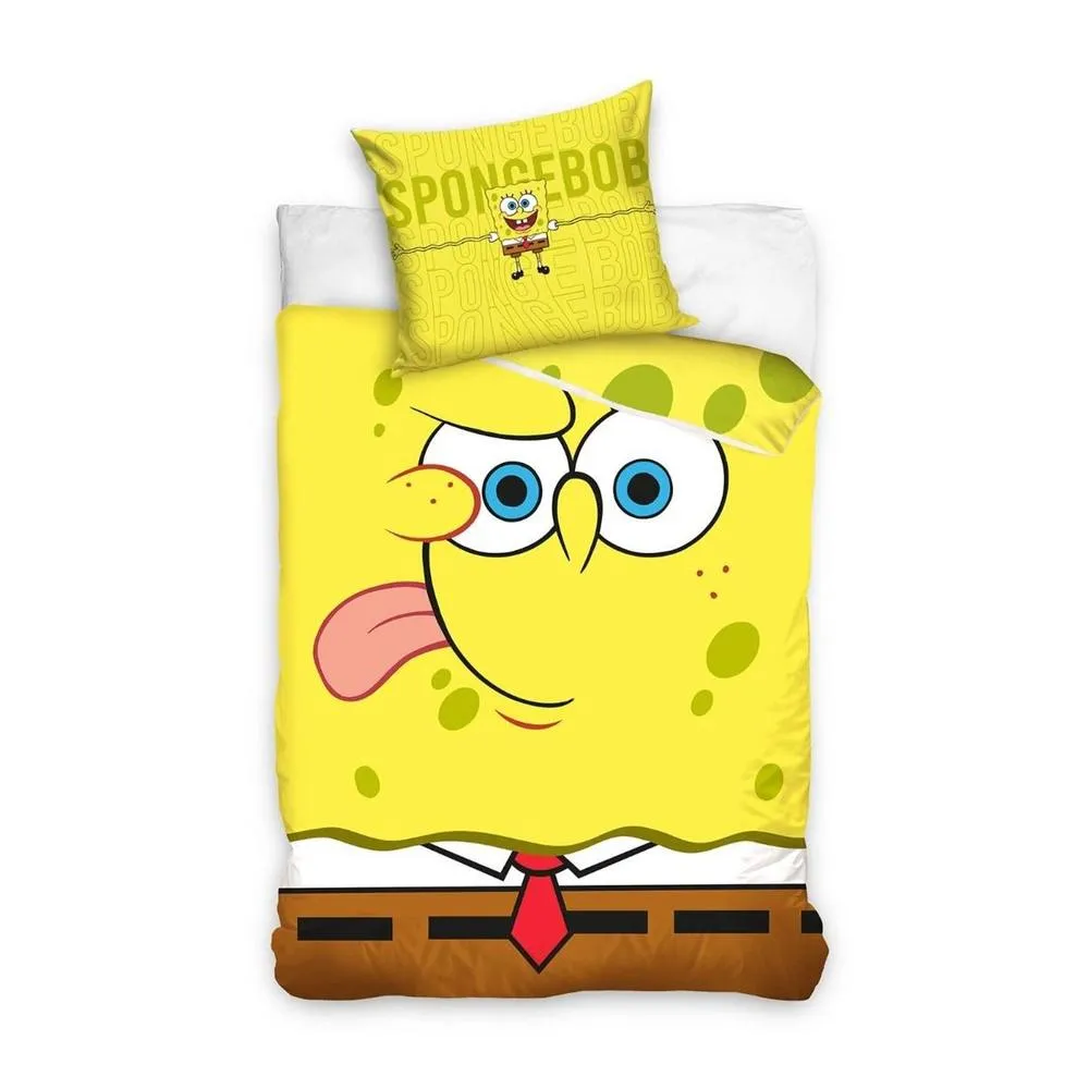 SpongeBob SquarePants Reversible Face Duvet Cover Set in Yellow