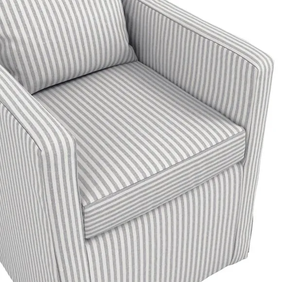 Return - Hettie Dining Chair, Grey Stripe Fabric 6