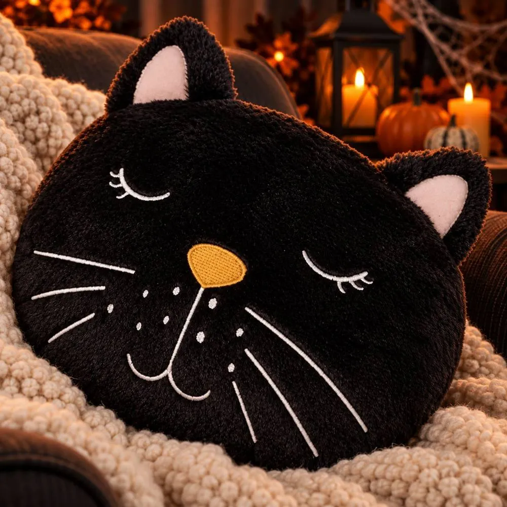 Smart Living Halloween Magical Cat Fleece Cushions Set of 2 or 4 4