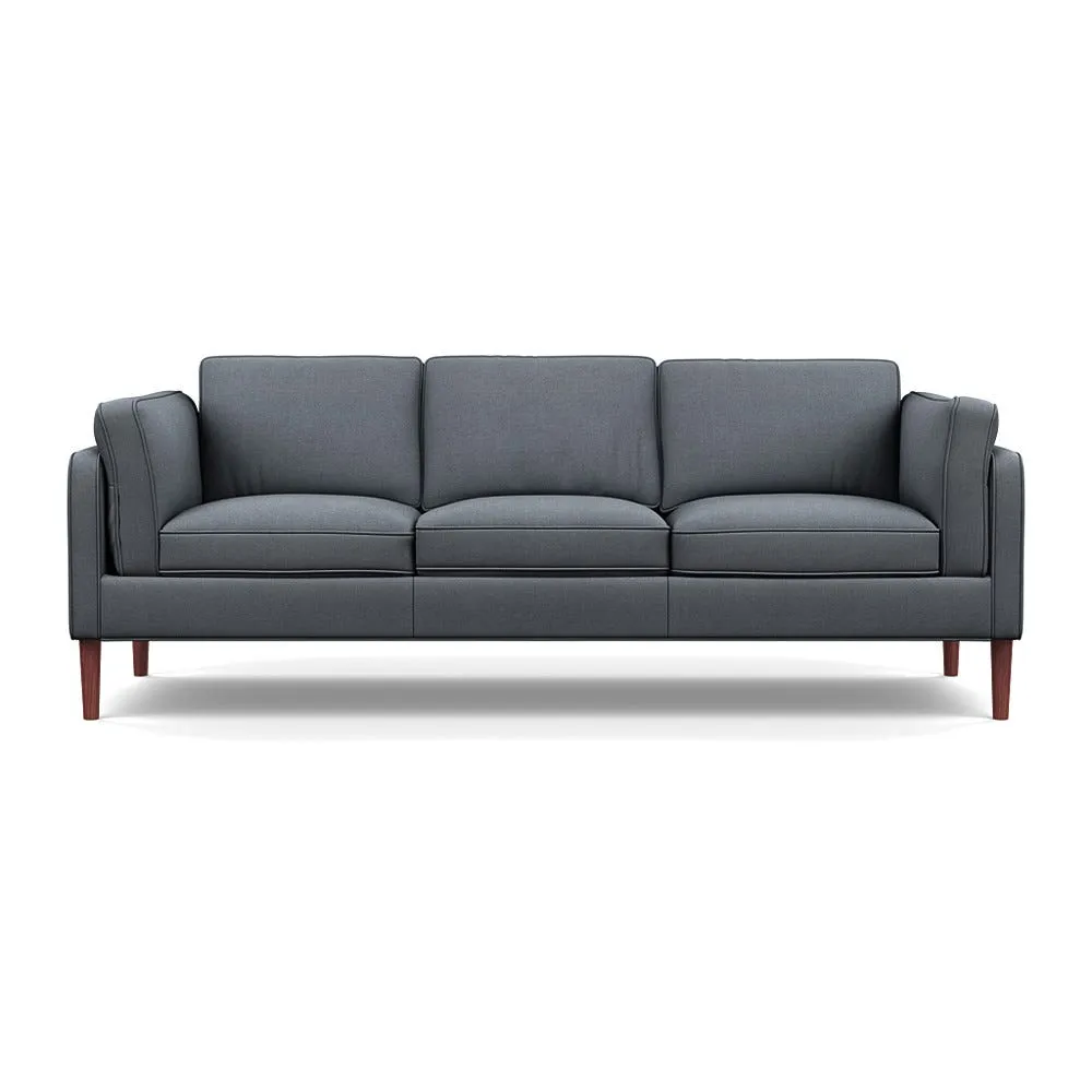 Heal's Sonno 4 Seater Siena Cotton Shale Grey Walnut Feet