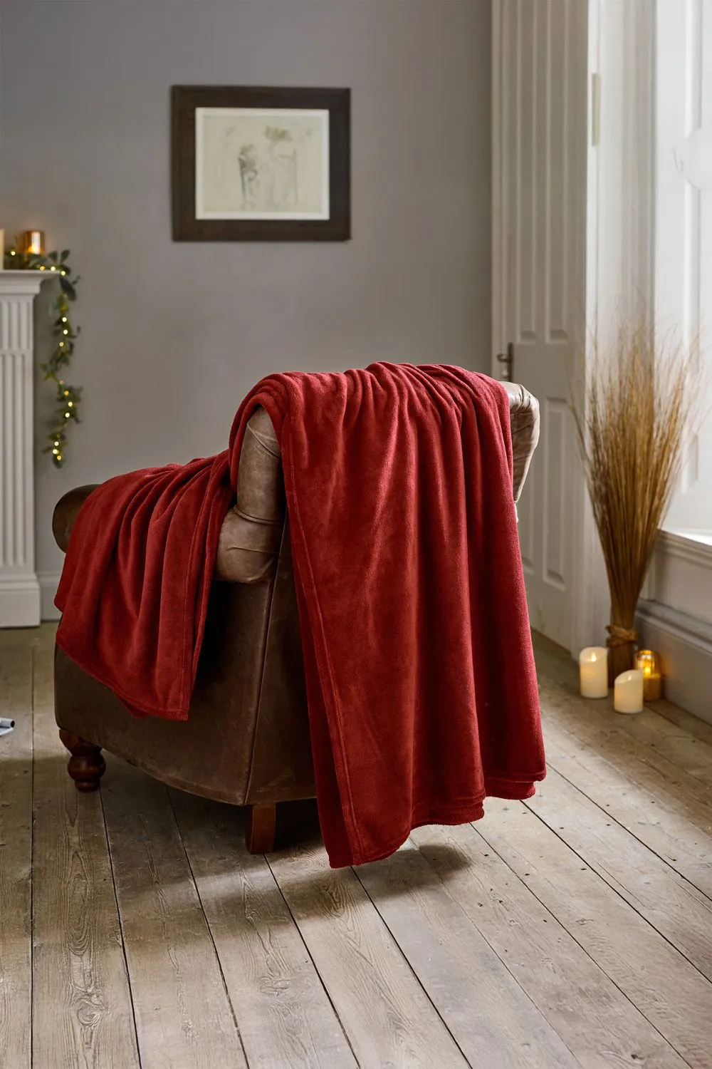 Deyongs "The Big One" Ultra-Soft Large Plush Throw - 230x270cm Oversized Fleece Blanket in Wine