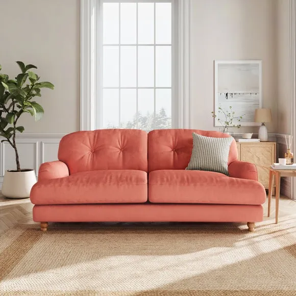Martha Matte Plush Velvet 3 Seater Sofa 1