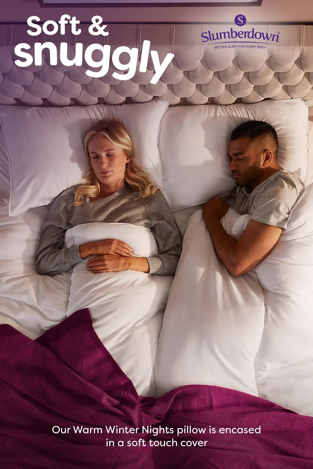 Slumberdown Warm Winter Nights 2 Pillows in White 3