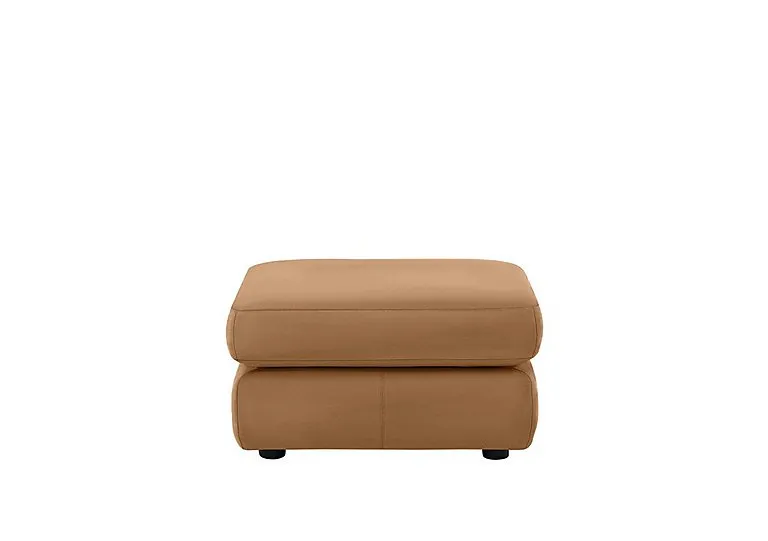 Avon Leather Storage Footstool - Cambridge Tan
