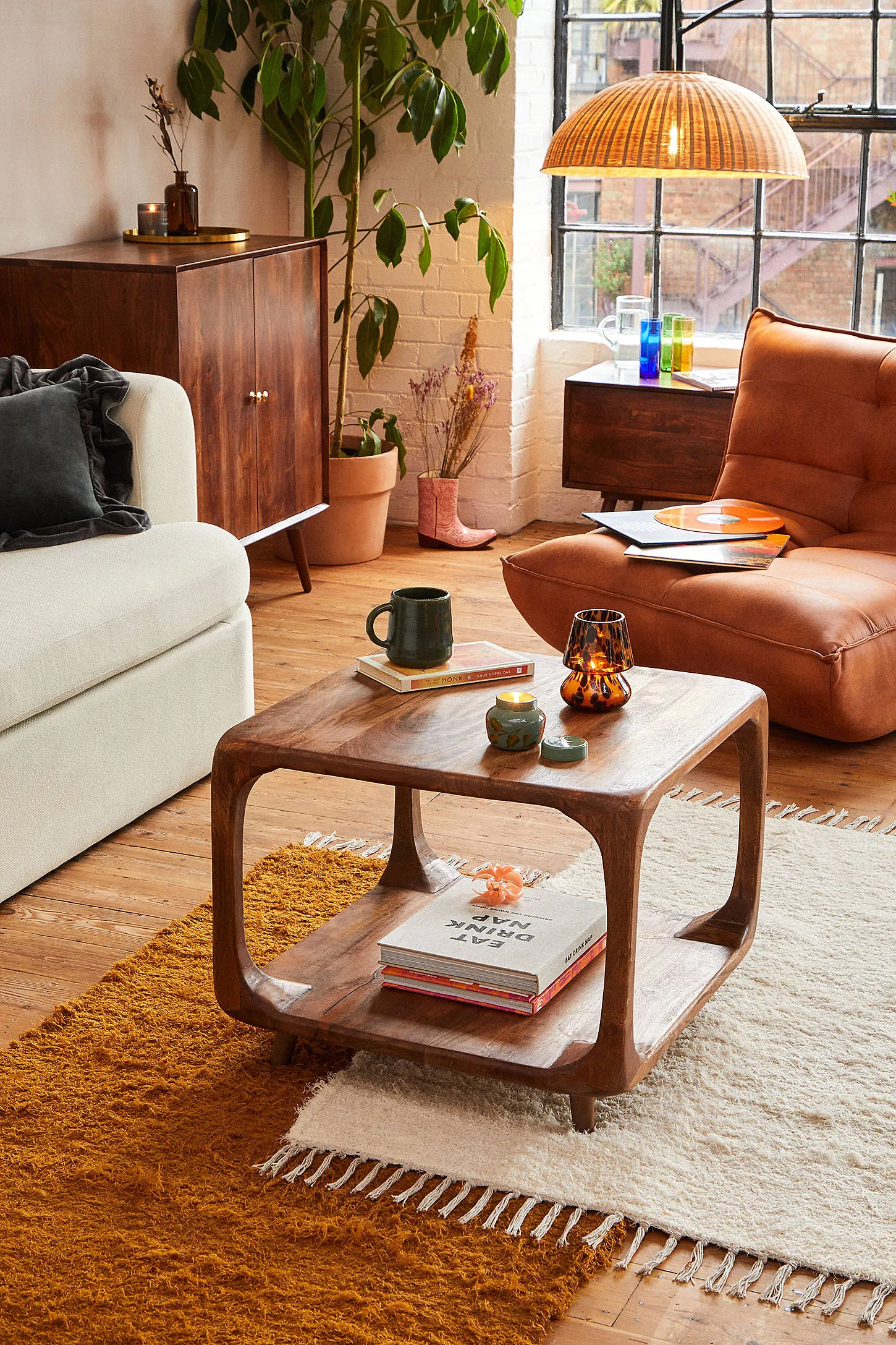 Cynthia Cube Coffee Table - Brown