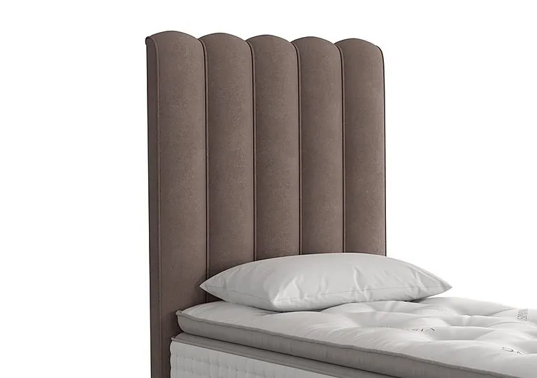 Highclere Floor Standing Headboard - Single - Faux Suede Mocha