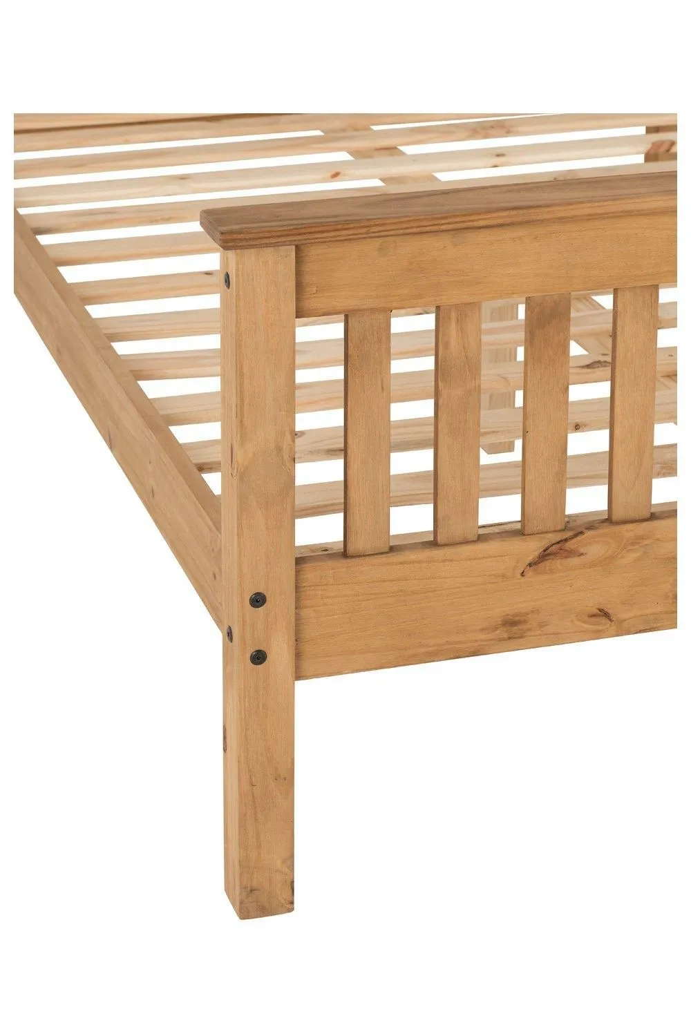 Seconique Monaco 4'6" Double Bed High Foot End in Natural 4