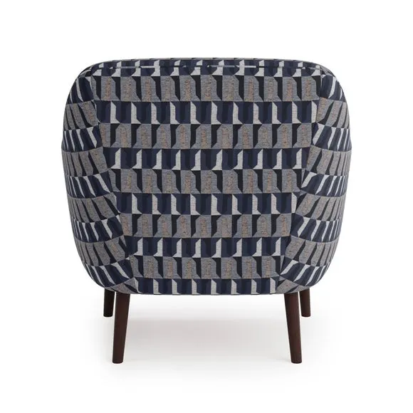 Eddie Regents Jacquard Velvet Tub Chair 5