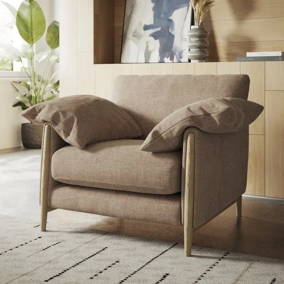 Hector Tonal Plush Chenille Snuggle Chair 1