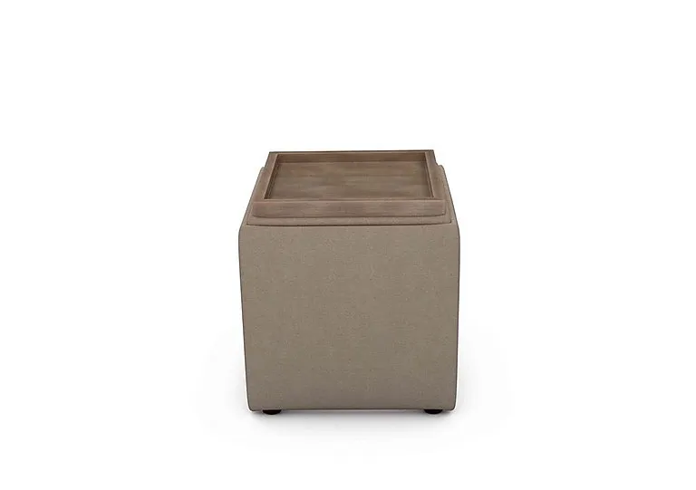 Bronwyn Storage Cube Tray Stool - Brandy Butter Wot