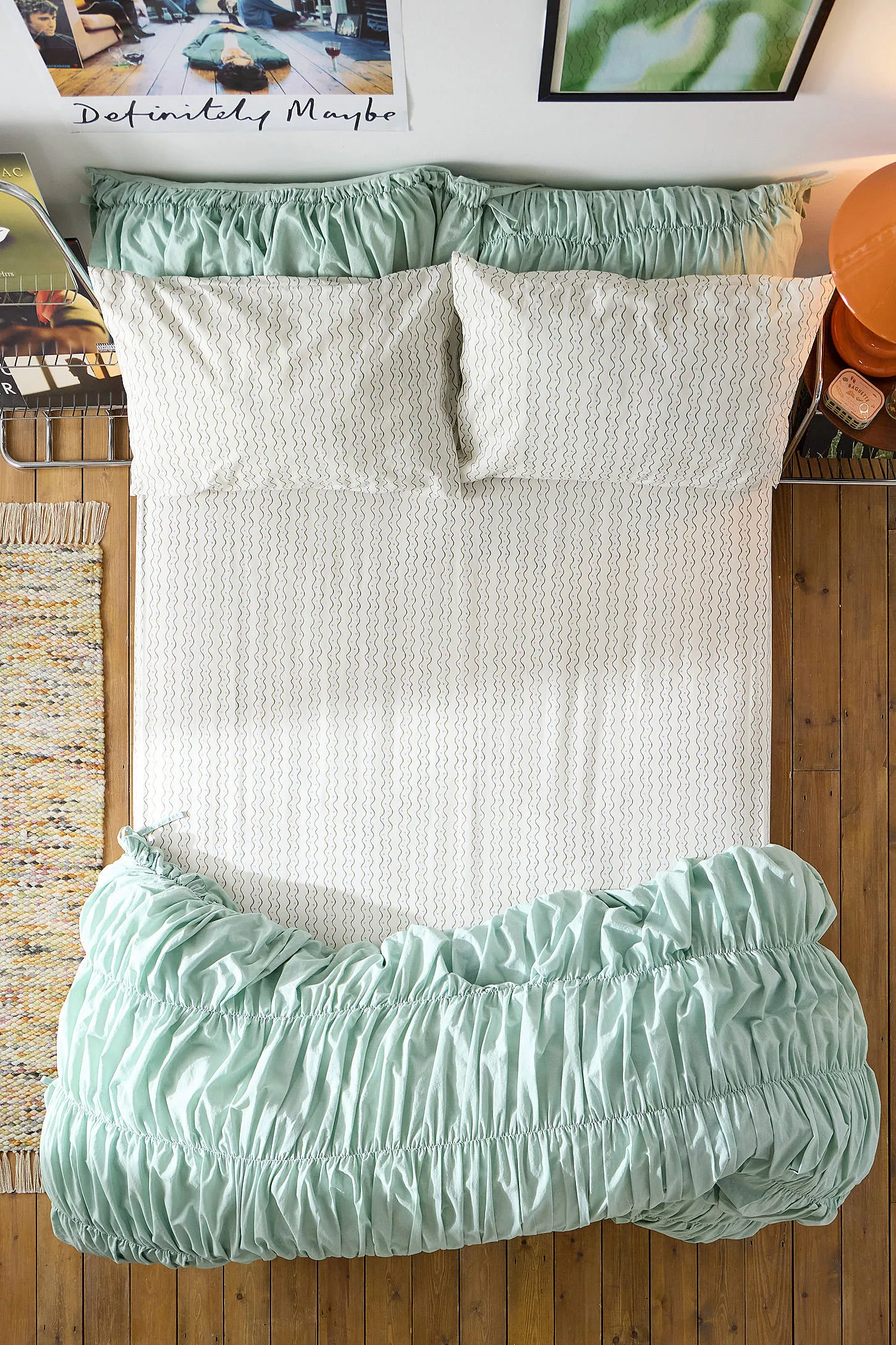 Wiggle Stripe Fitted Sheet & Pillowcase Set - Neutral