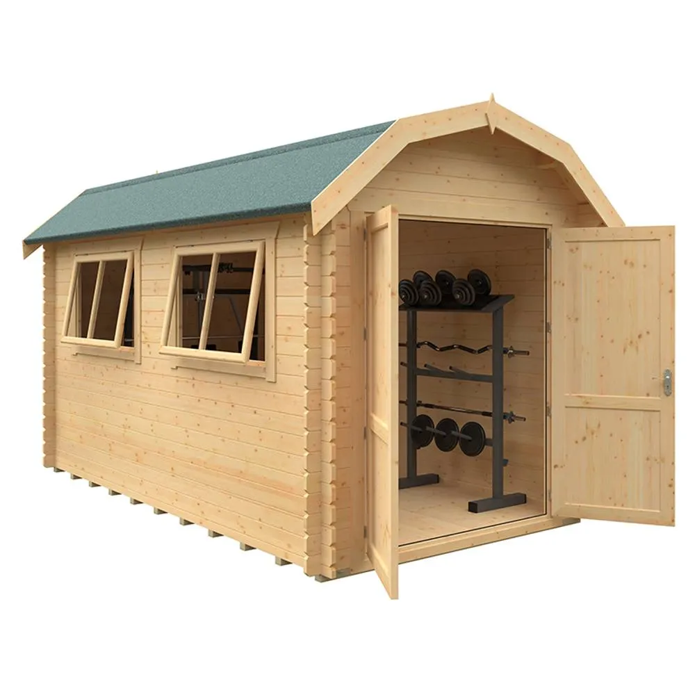 Buttercup Farm 14x8 The Aldford Barn 28mm Cabin - L415 x W235 x H277.6 cm in Natural