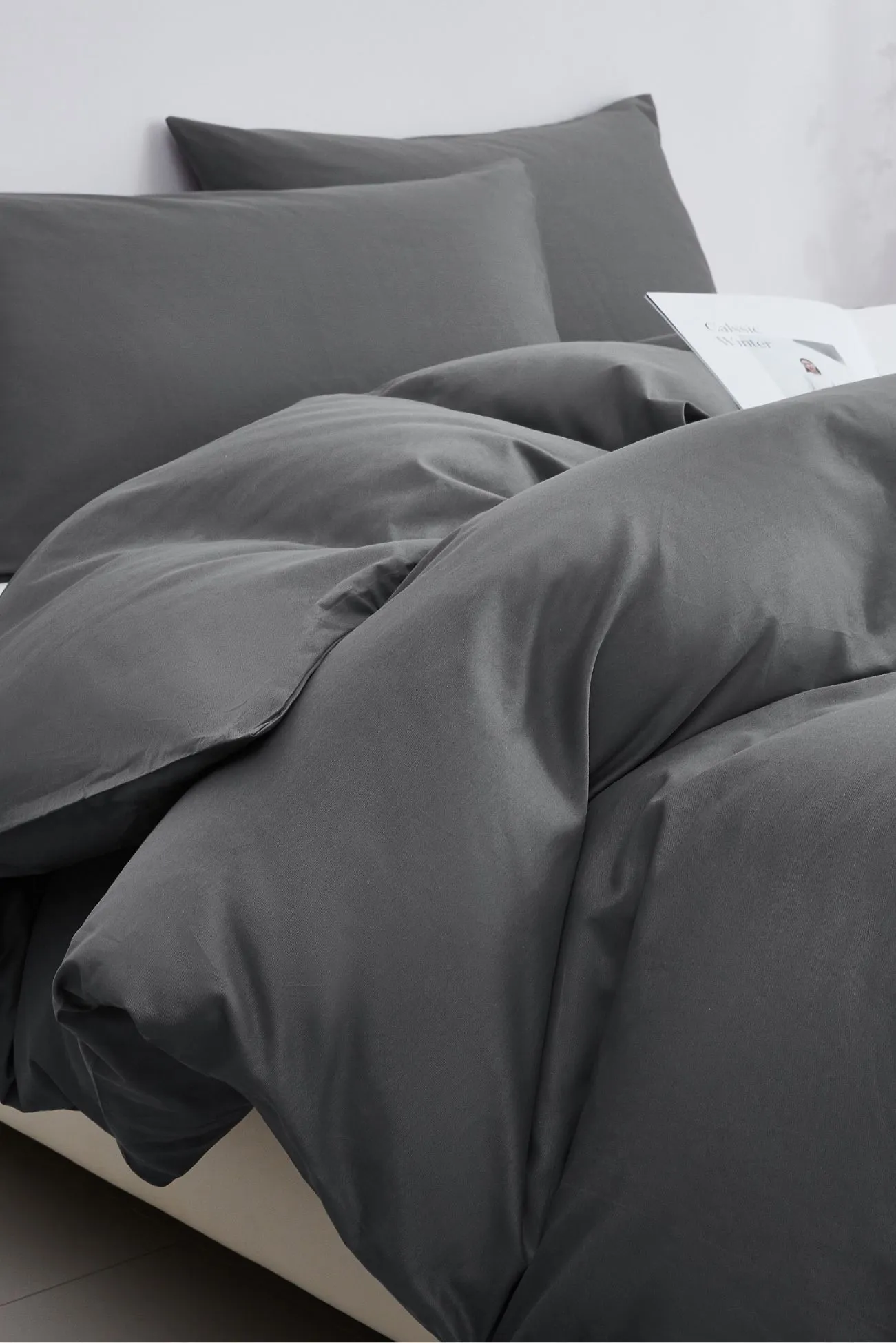 Ezysleep 100% Egyptian Cotton Silver Duvet Cover Set in Grey 1