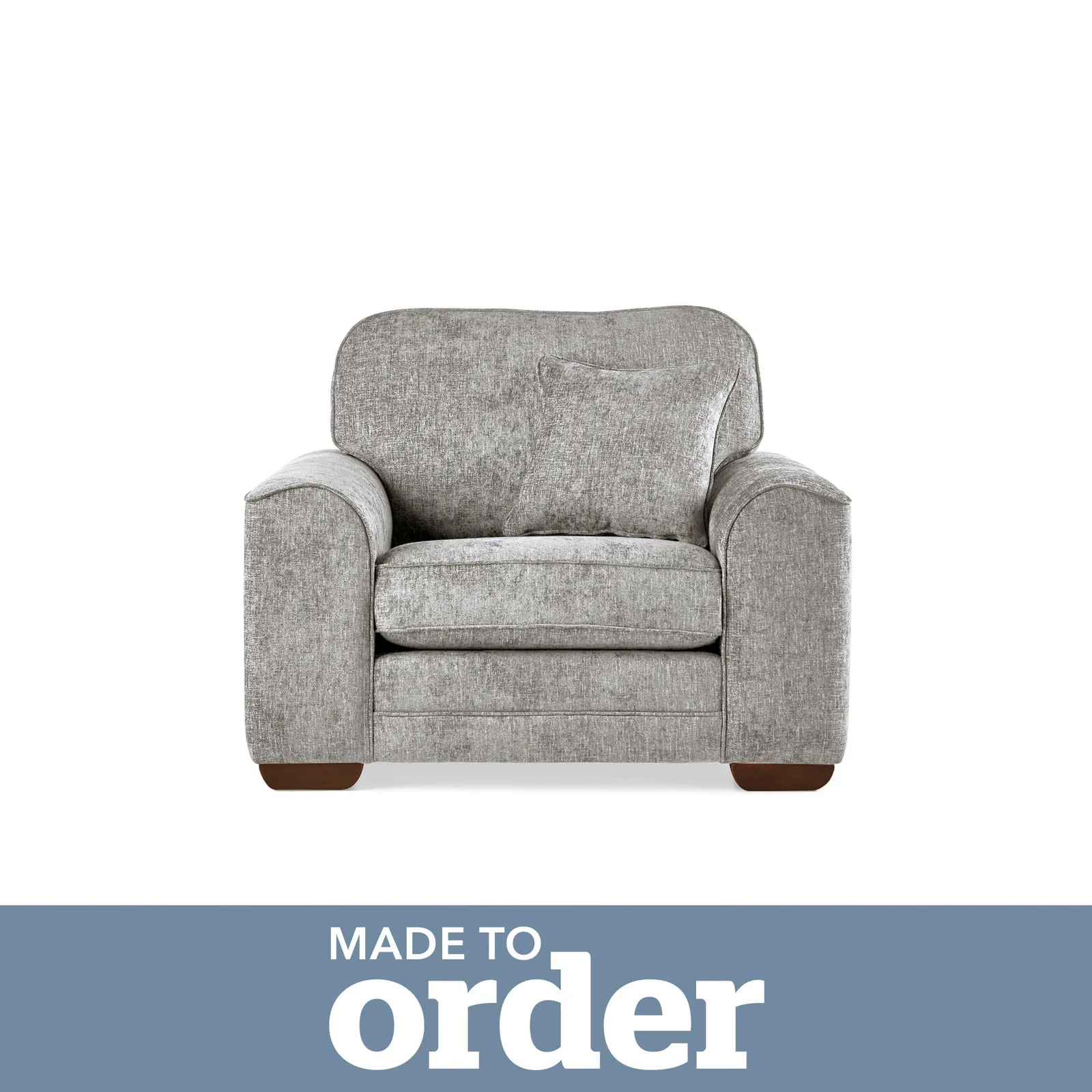 Morello Armchair Luxury Chenille Grey