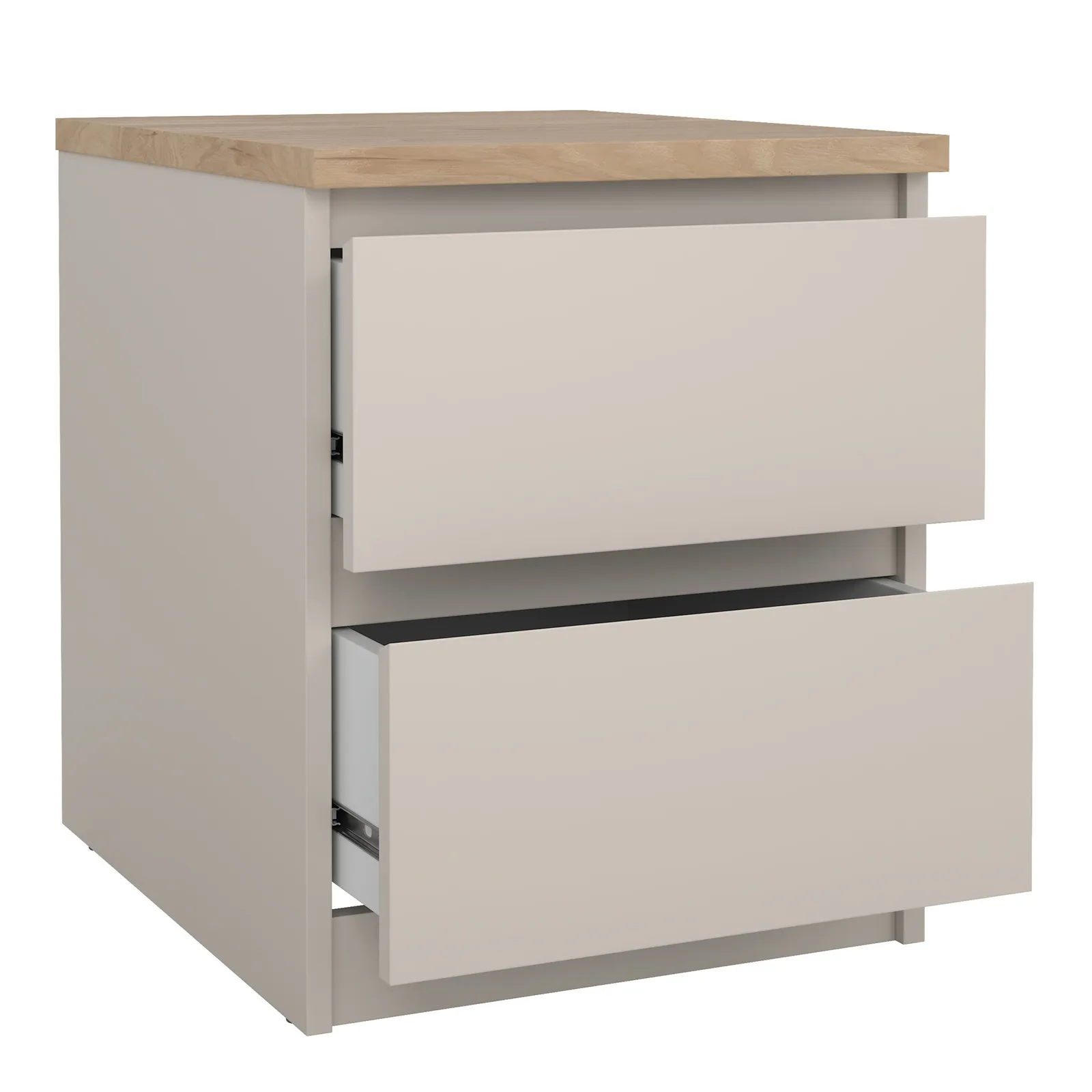 Furniture To Go Naia Bedside 2 Drawers in Beige 4