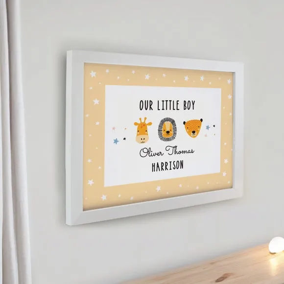 Personalised Scandi Animals Poster Frame 3